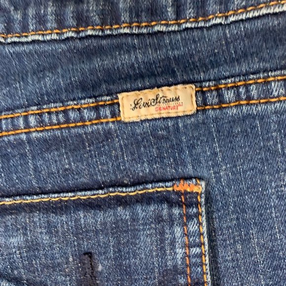 Levis Strauss Stretch Womens Jeans Misses Size 16 Blue Flap Pocket Boot Cut - Picture 6 of 16